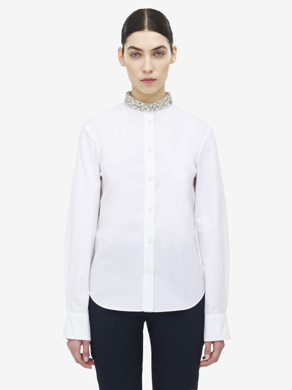 ALEXANDER MCQUEEN - Crystal Embroidery Shirt - Item 838926QAABT9